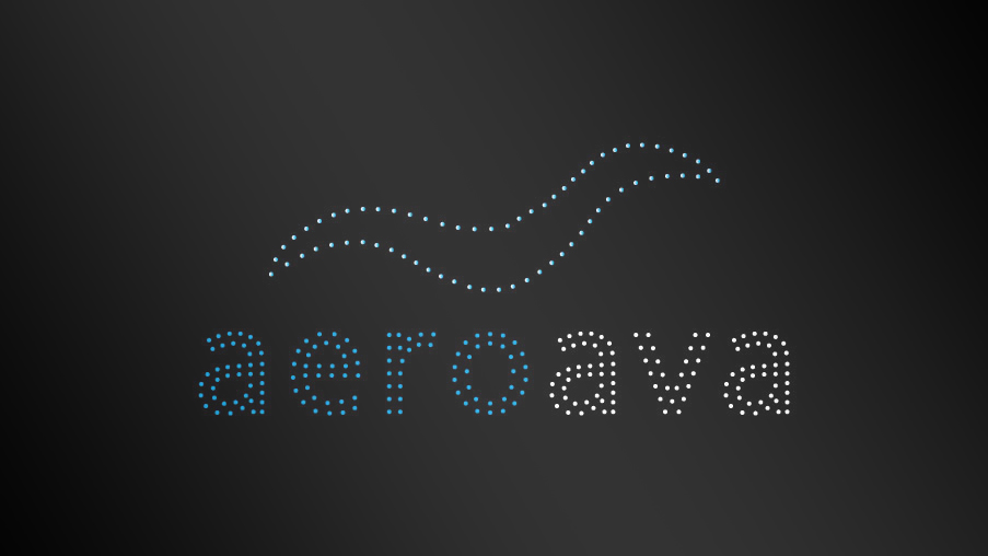 A detailed logo image using 300 drones